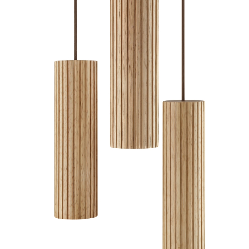 Brilliant - Luster na sajli LAKEWOOD 3xGU10/10W/230V prečnik 28 cm braon