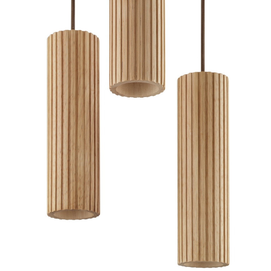 Brilliant - Luster na sajli LAKEWOOD 3xGU10/10W/230V prečnik 28 cm braon