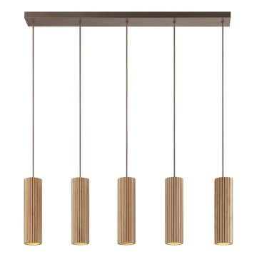 Brilliant - Luster na sajli LAKEWOOD 5xGU10/10W/230V braon