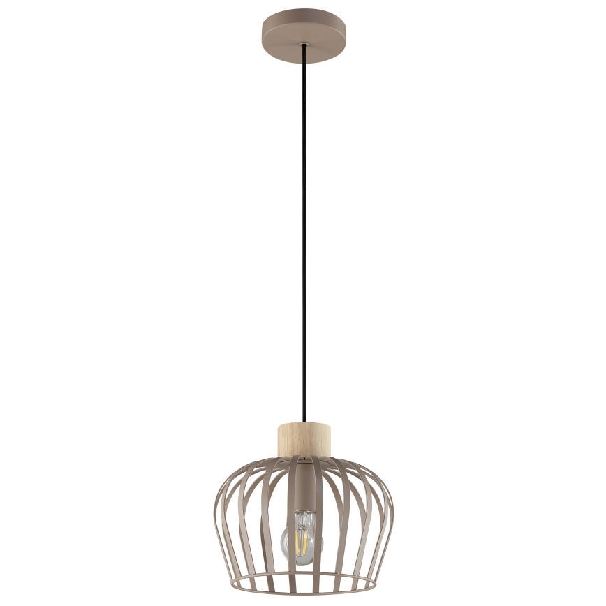 Brilliant - Luster na sajli NORDIC CAGE 1xE27/20W/230V prečnik 25 cm bež