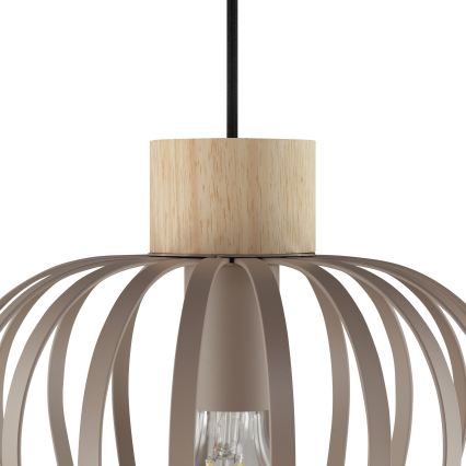 Brilliant - Luster na sajli NORDIC CAGE 1xE27/20W/230V prečnik 25 cm bež