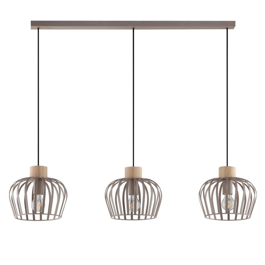 Brilliant - Luster na sajli NORDIC CAGE 3xE27/20W/230V bež