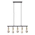 Brilliant - Luster na sajli TIFFANY 5xE27/28W/230V crna/mesing