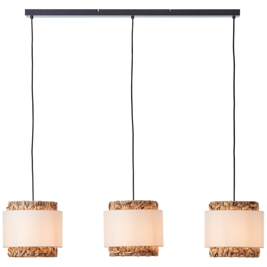 Brilliant - Luster na sajli WATERLILLY 3xE27/60W/230V krem boje