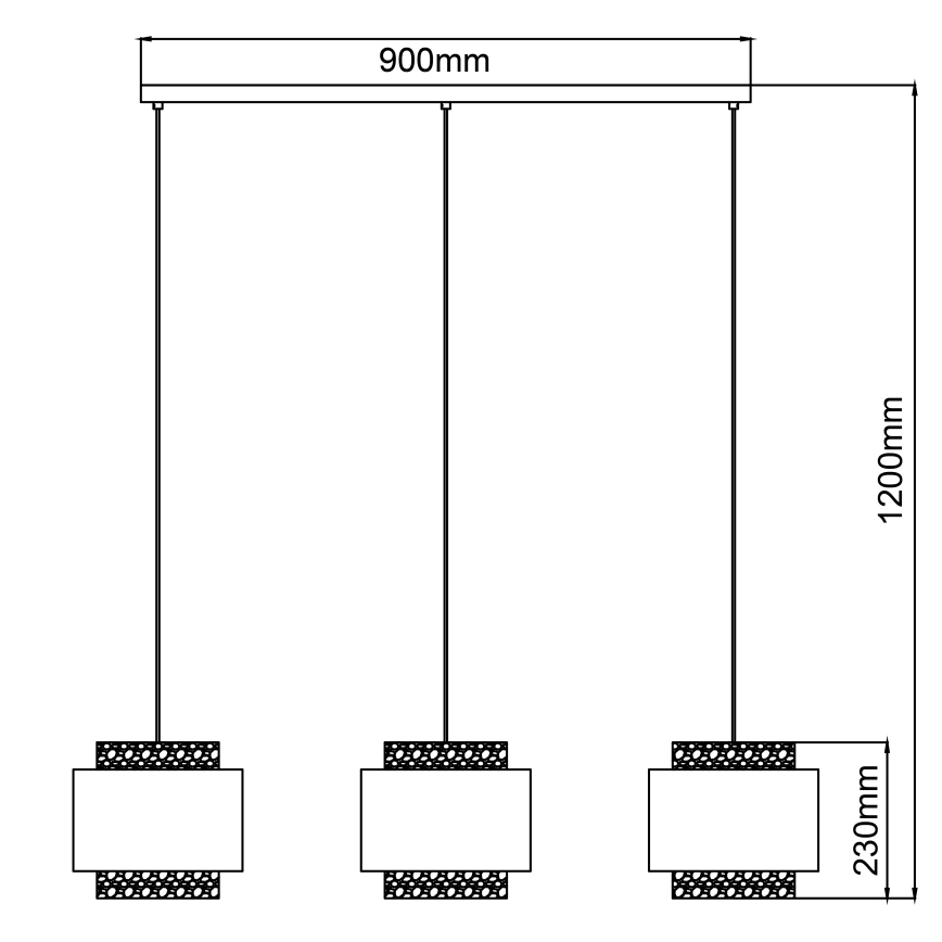 Brilliant - Luster na sajli WATERLILLY 3xE27/60W/230V krem boje