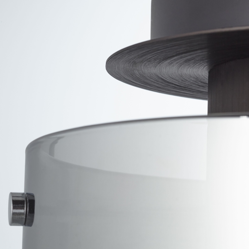 Brilliant - Plafonsko svetlo BETH 1xE27/60W/230V prečnik 20 cm crna/zadimljeno