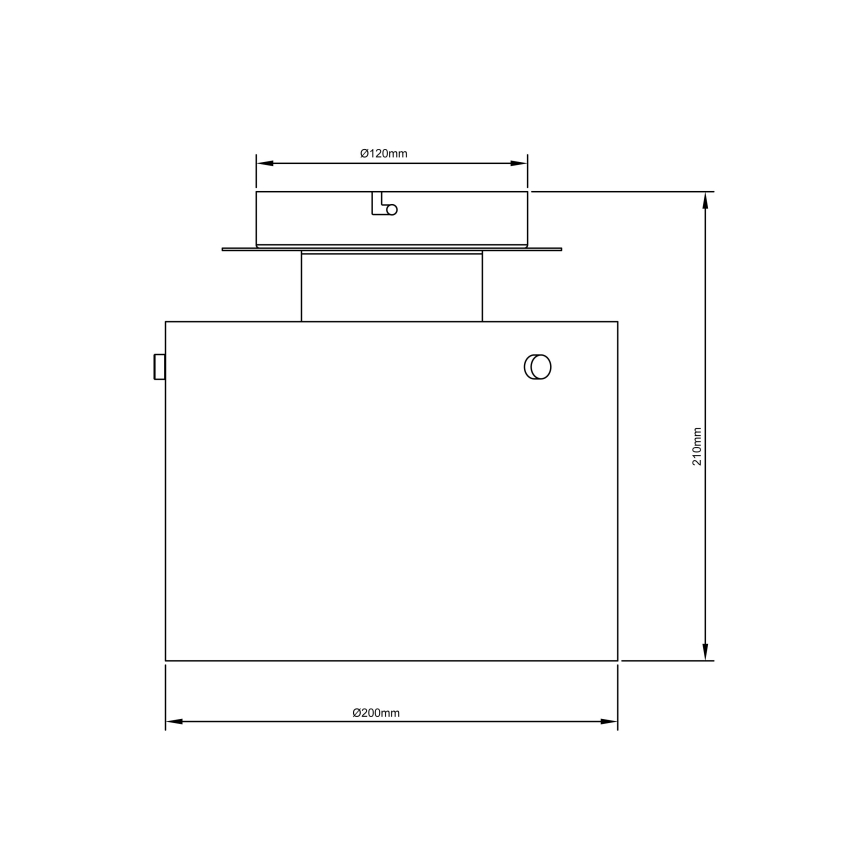 Brilliant - Plafonsko svetlo BETH 1xE27/60W/230V prečnik 20 cm crna/zadimljeno