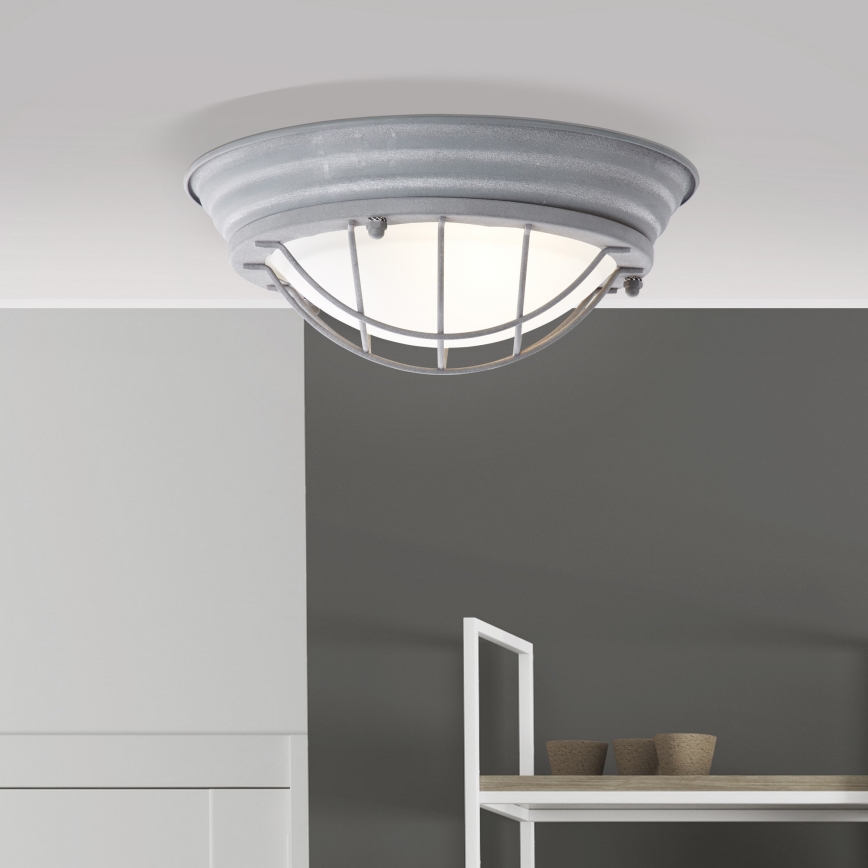 Brilliant - Plafonsko svetlo TYPHOON 1xE27/30W/230V, prečnika 29 cm, sivo