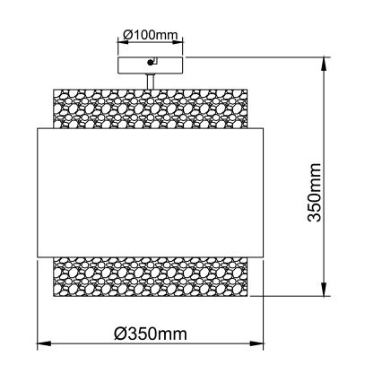 Brilliant - Plafonsko svetlo WATERLILLY 2xE27/60W/230V prečnik 35 cm sivo