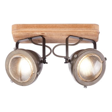 Brilliant - Plafonsko usmereno svetlo CARMEN WOOD 2xGU10/5W/230V eukaliptus