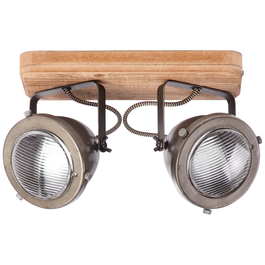 Brilliant - Plafonsko usmereno svetlo CARMEN WOOD 2xGU10/5W/230V eukaliptus