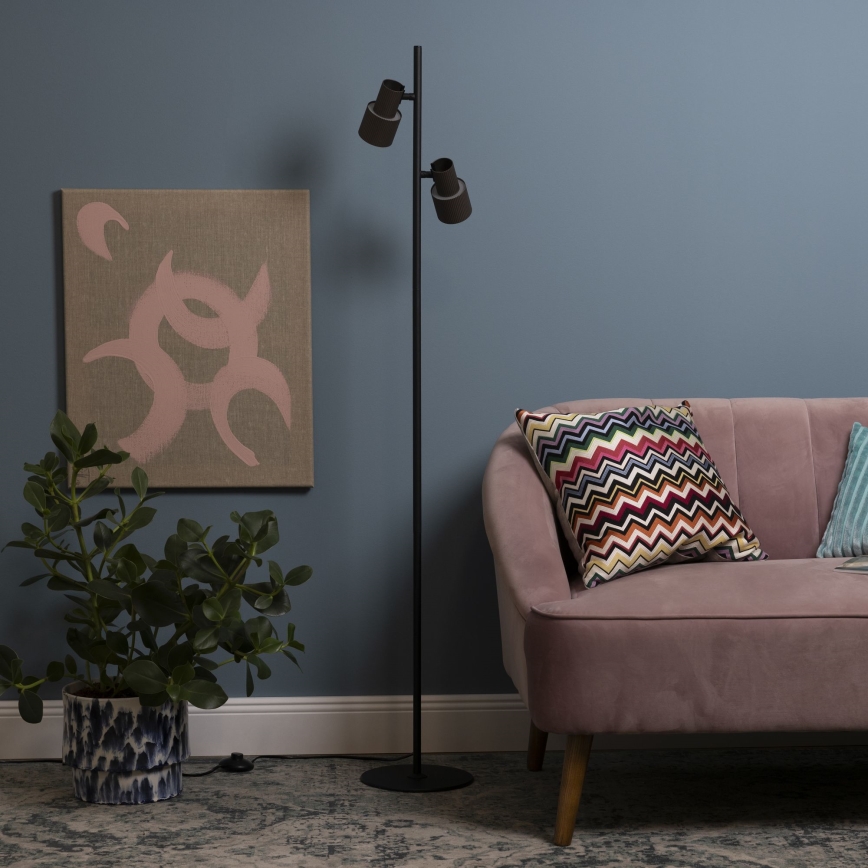 Brilliant - Podna lampa CADIZ 2xGU10/10W/230V u bronzanoj boji