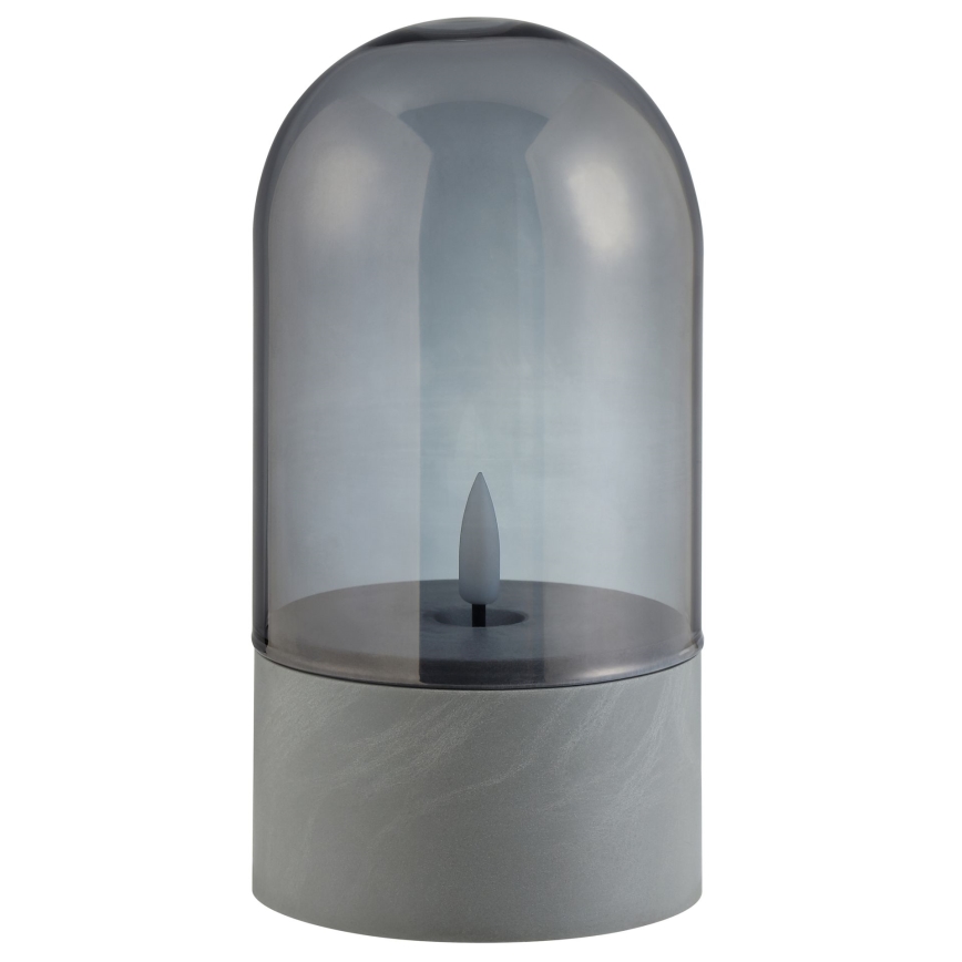 Brilliant - SET 2x LED sveće ILLUSION LED/2xAA IP44 siva/dimljeno-crna