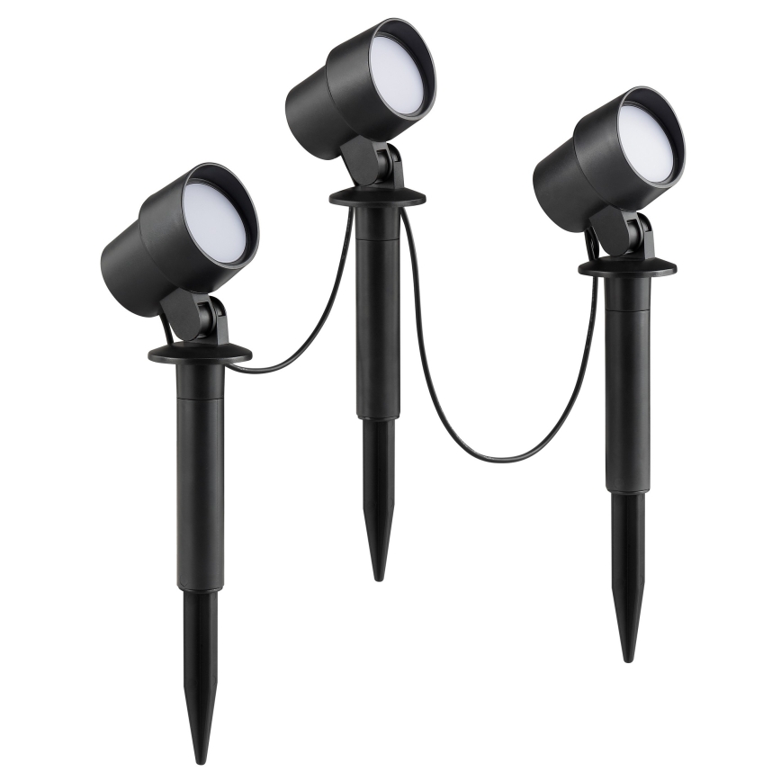 Brilliant - SET 3x LED spoljašnja lampa KAMARA LED/8,5W/230V IP44 crna