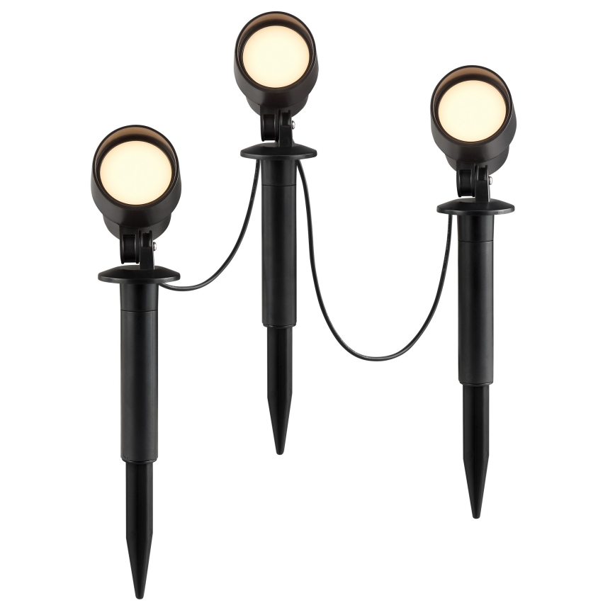 Brilliant - SET 3x LED spoljašnja lampa KAMARA LED/8,5W/230V IP44 crna