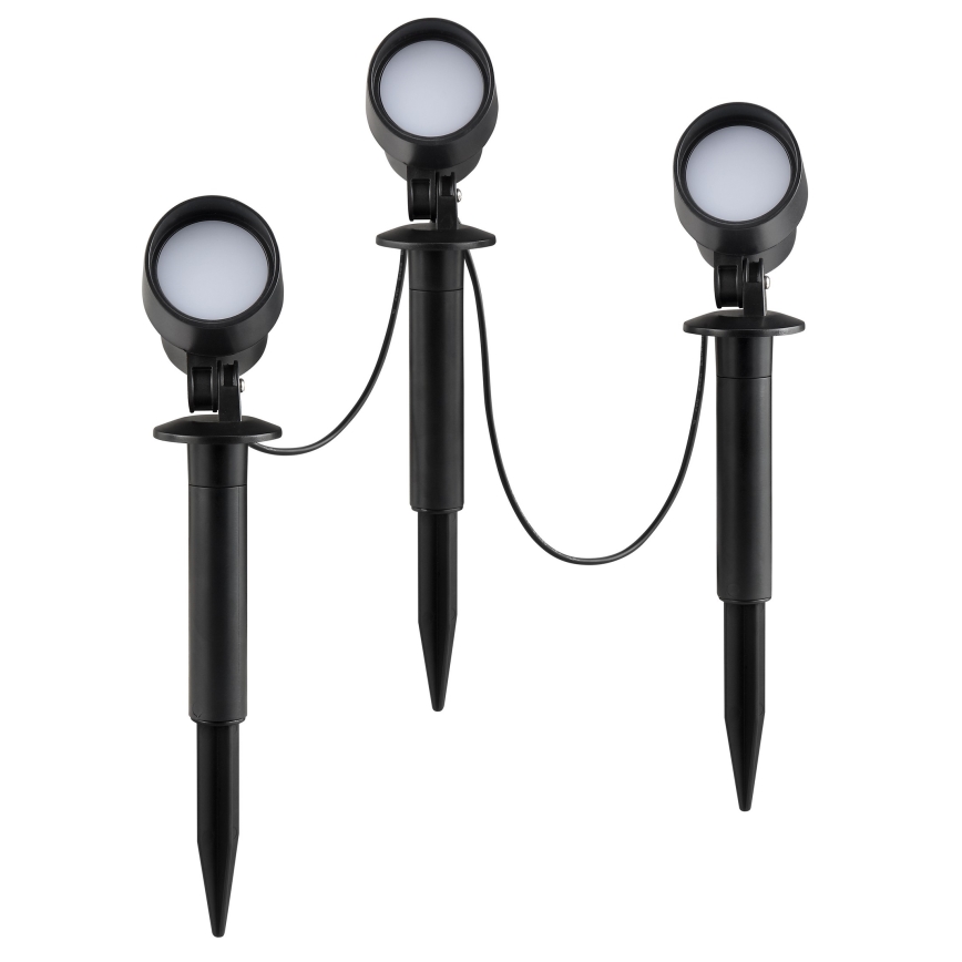 Brilliant - SET 3x LED spoljašnja lampa KAMARA LED/8,5W/230V IP44 crna