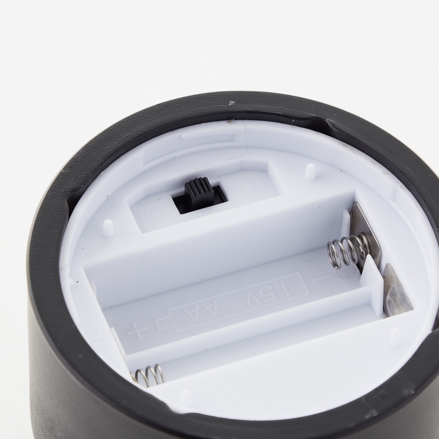 Brilliant - SET 3x LED sveće BOUGIE LED/2xAA IP44 crna/dimna