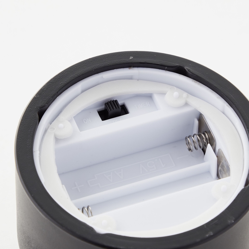 Brilliant - SET 3x LED sveće BOUGIE LED/2xAA IP44 crna/dimna