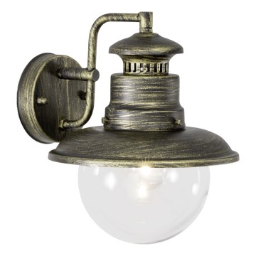 Brilliant - Spoljašnja zidna lampa ARTU 1xE27/60W/230V IP44 patina/zlatna
