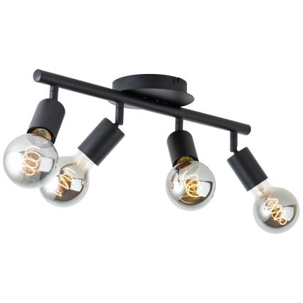 Brilliant - Spot svetiljka 4xE27/28W/230V crna