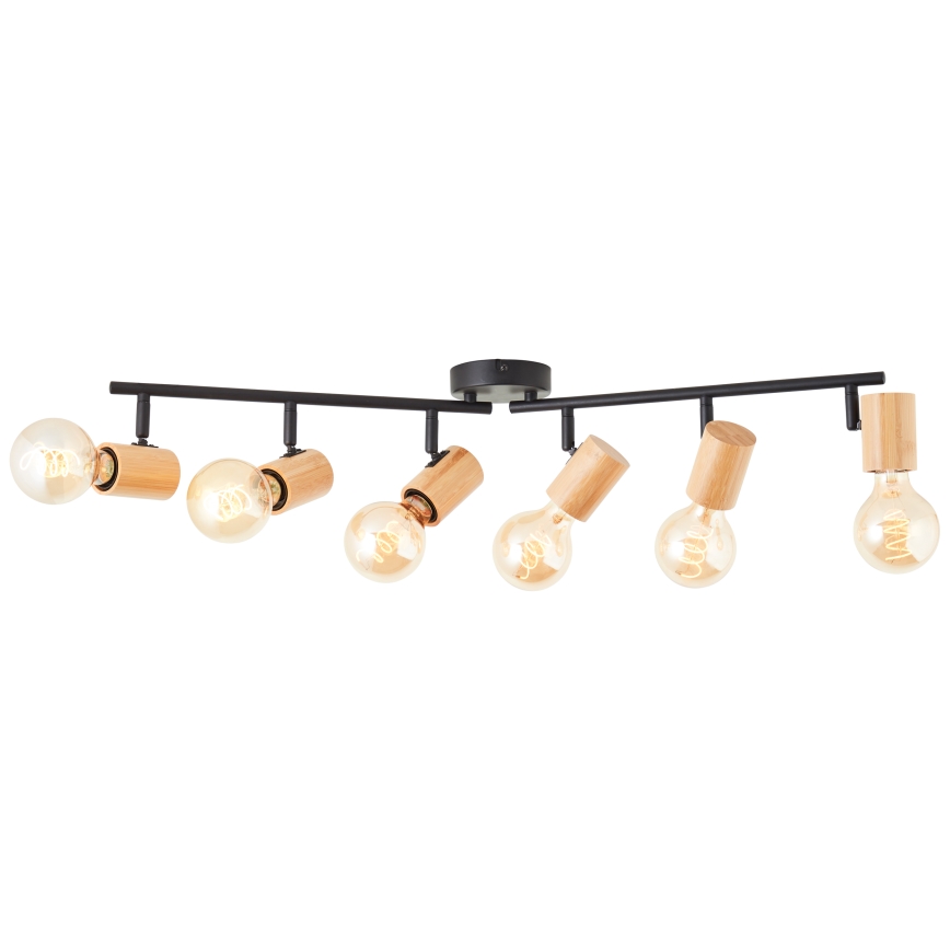 Brilliant - Spot svetiljka KERRY 6xE27/40W/230V crna/bambus