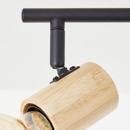 Brilliant - Spot svetlo KERRY 3xE27/40W/230V crna/bambus