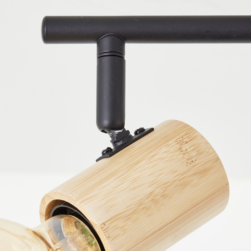 Brilliant - Spot svetlo KERRY 3xE27/40W/230V crna/bambus