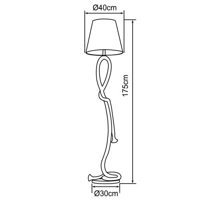 Brilliant - Stojeća lampa SAILOR 1xE27/40W/230V bež/krem