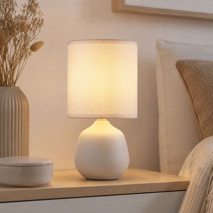 Brilliant - Stona lampa AUREA 1xE14/20W/230V bela