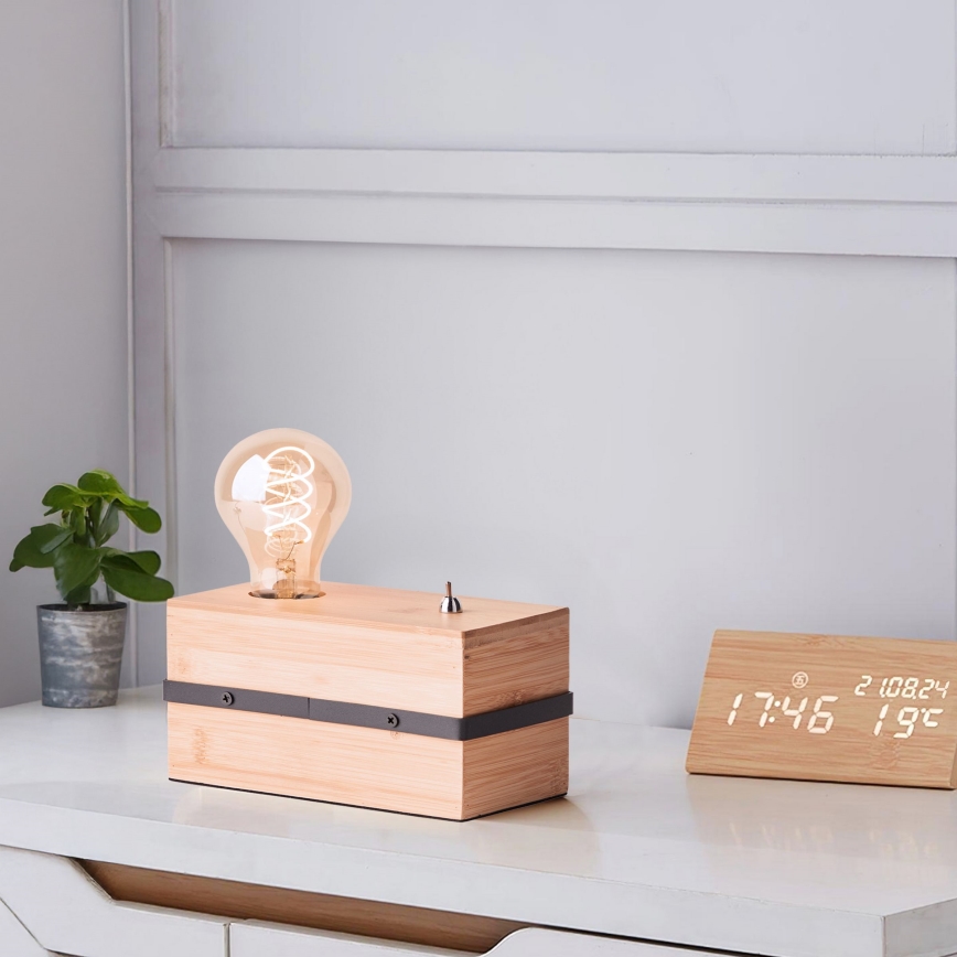 Brilliant - Stona lampa BENNY 1xE27/40W/230V bambus