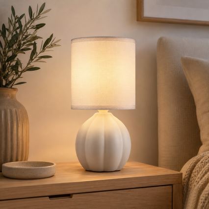 Brilliant - Stona lampa DUNE 1xE14/20W/230V bela