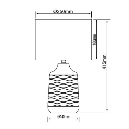 Brilliant - Stona lampa ILYSA 1xE14/40W/230V bela/siva