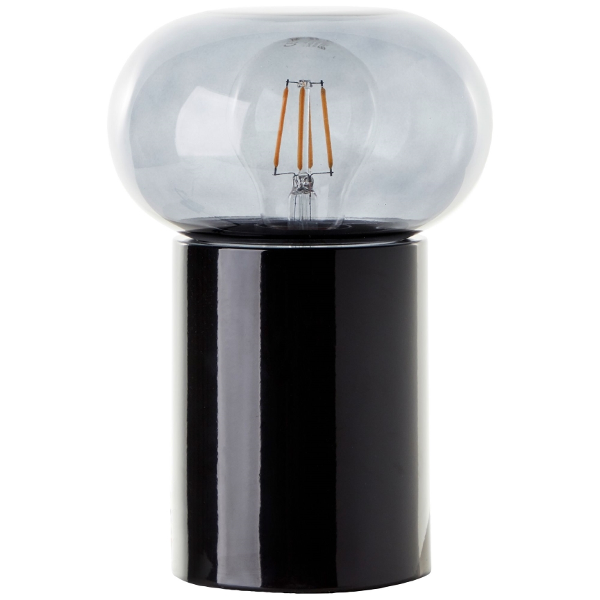 Brilliant - Stona lampa KNUT 1xE27/25W/230V crna/prozirna