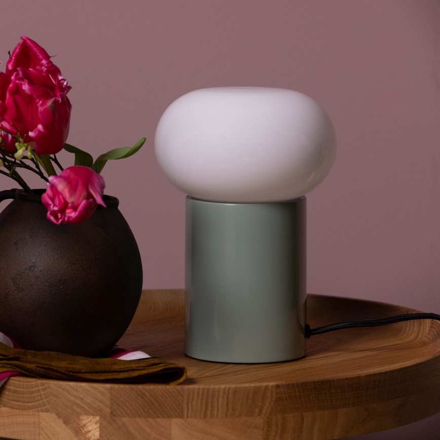 Brilliant - Stona lampa KNUT 1xE27/25W/230V zelena/bela