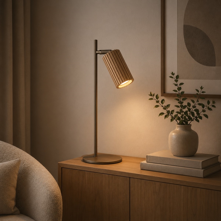 Brilliant - Stona lampa LAKEWOOD 1xGU10/10W/230V braon