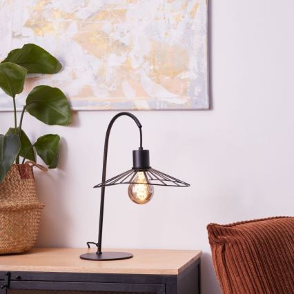 Brilliant - Stona lampa LEIKA 1xE27/52W/230V crna