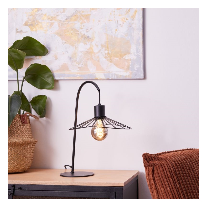 Brilliant - Stona lampa LEIKA 1xE27/52W/230V crna