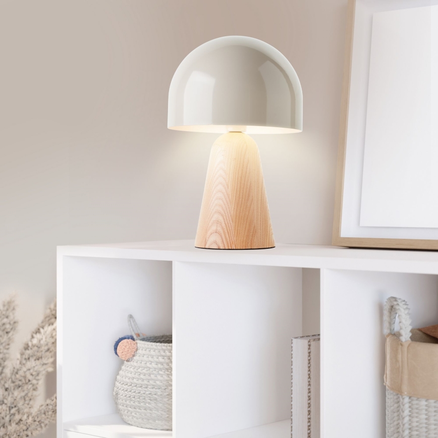 Brilliant - Stona lampa NALAM 1xE14/40W/230V bež/jasen