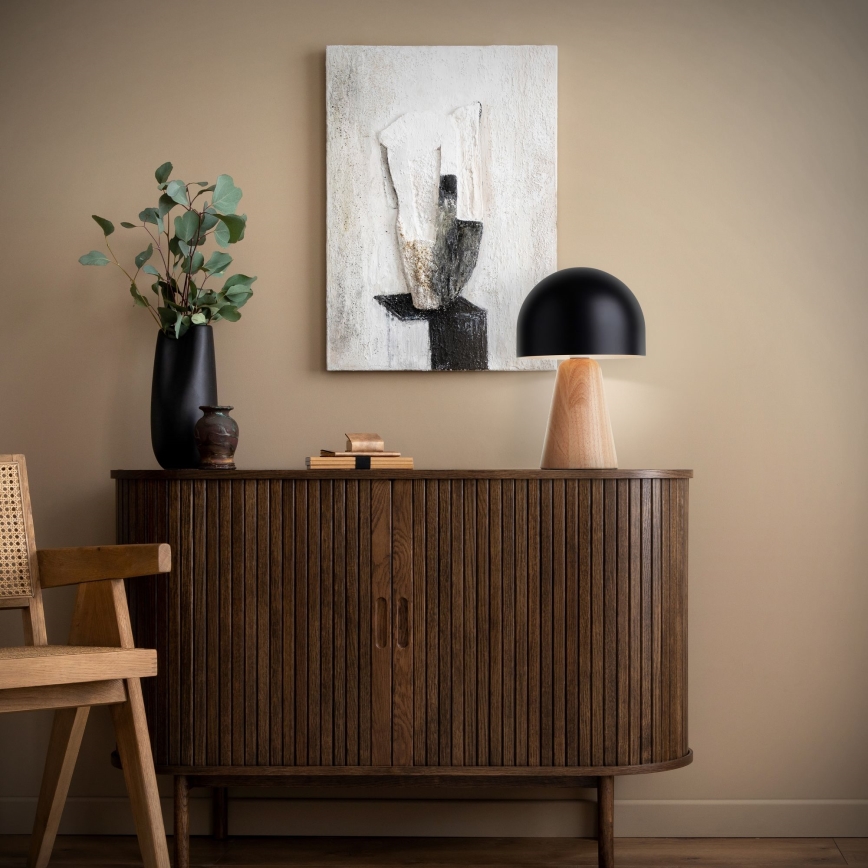 Brilliant - Stona lampa NALAM 1xE14/40W/230V crna/jasen