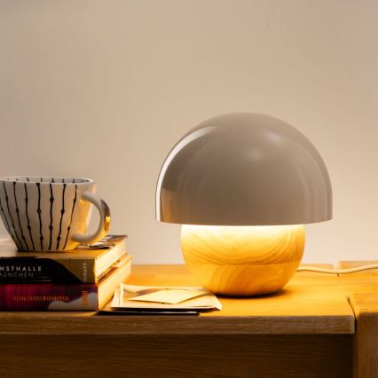 Brilliant - Stona lampa NALAM 1xE14/40W/230V siva/jasen