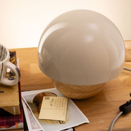 Brilliant - Stona lampa NALAM 1xE14/40W/230V siva/jasen