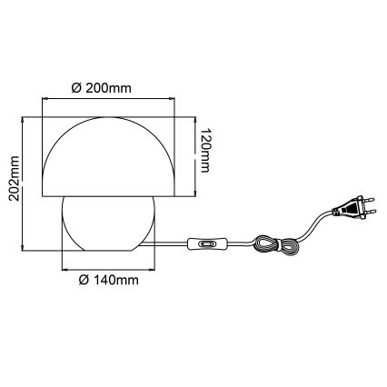 Brilliant - Stona lampa NALAM 1xE14/40W/230V siva/jasen