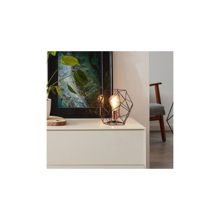 Brilliant - Stona lampa SYNERGY 1xE27/60W/230V crna/bakarna