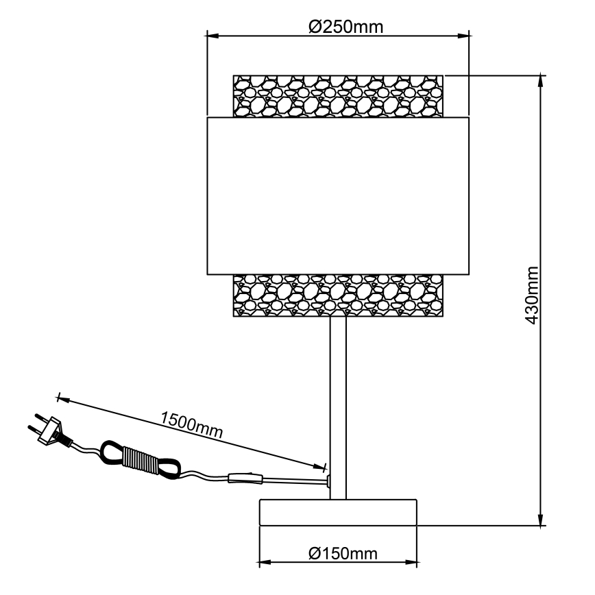 Brilliant - Stona lampa WATERLILLY 1xE27/60W/230V krem boje