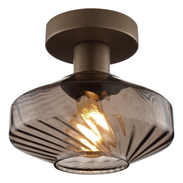 Brilliant - Stropno svetlo LYN 1xE27/20W/230V prečnik 28 cm braon/zadimljeno braon