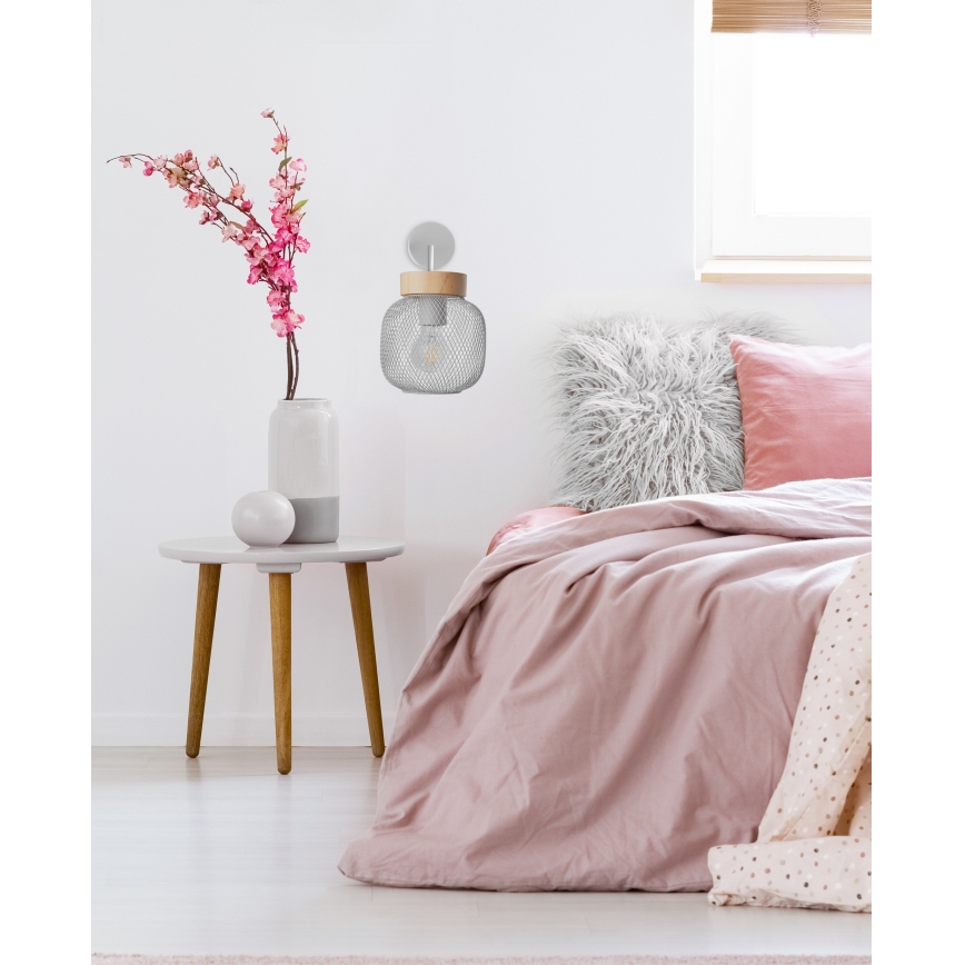 Brilliant - Zidna lampa GIADA 1xE27/40W/230V siva