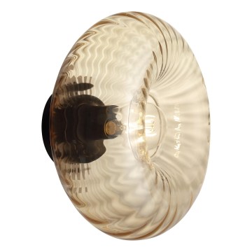Brilliant - Zidna lampa NEVIL 1xE27/20W/230V crna/zadimljena bež