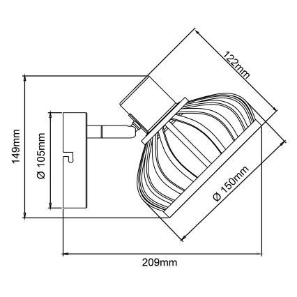 Brilliant - Zidna lampa NORAH 1xE14/28W/230V bambus