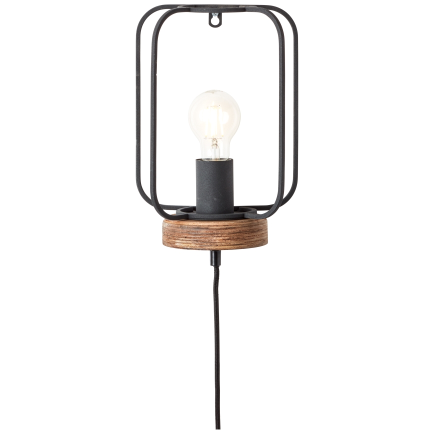 Brilliant - Zidna lampa TOSH 1xE27/52W/230V topola