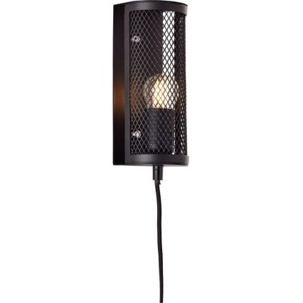 Brilliant - Zidna svetiljka MAZE 1xE27/40W/230V crna